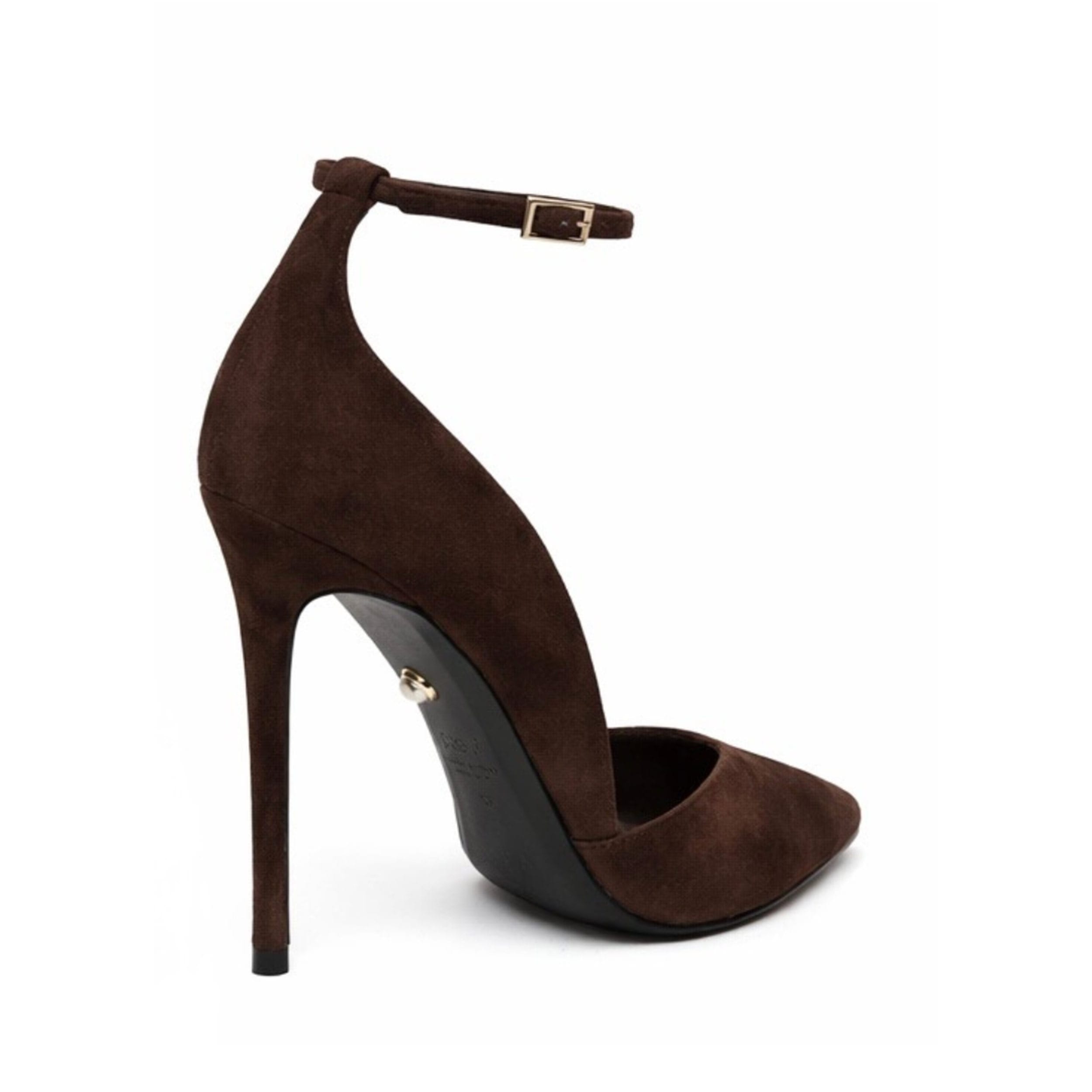 Alevì Camilla 11cm Suede Ebony - rear