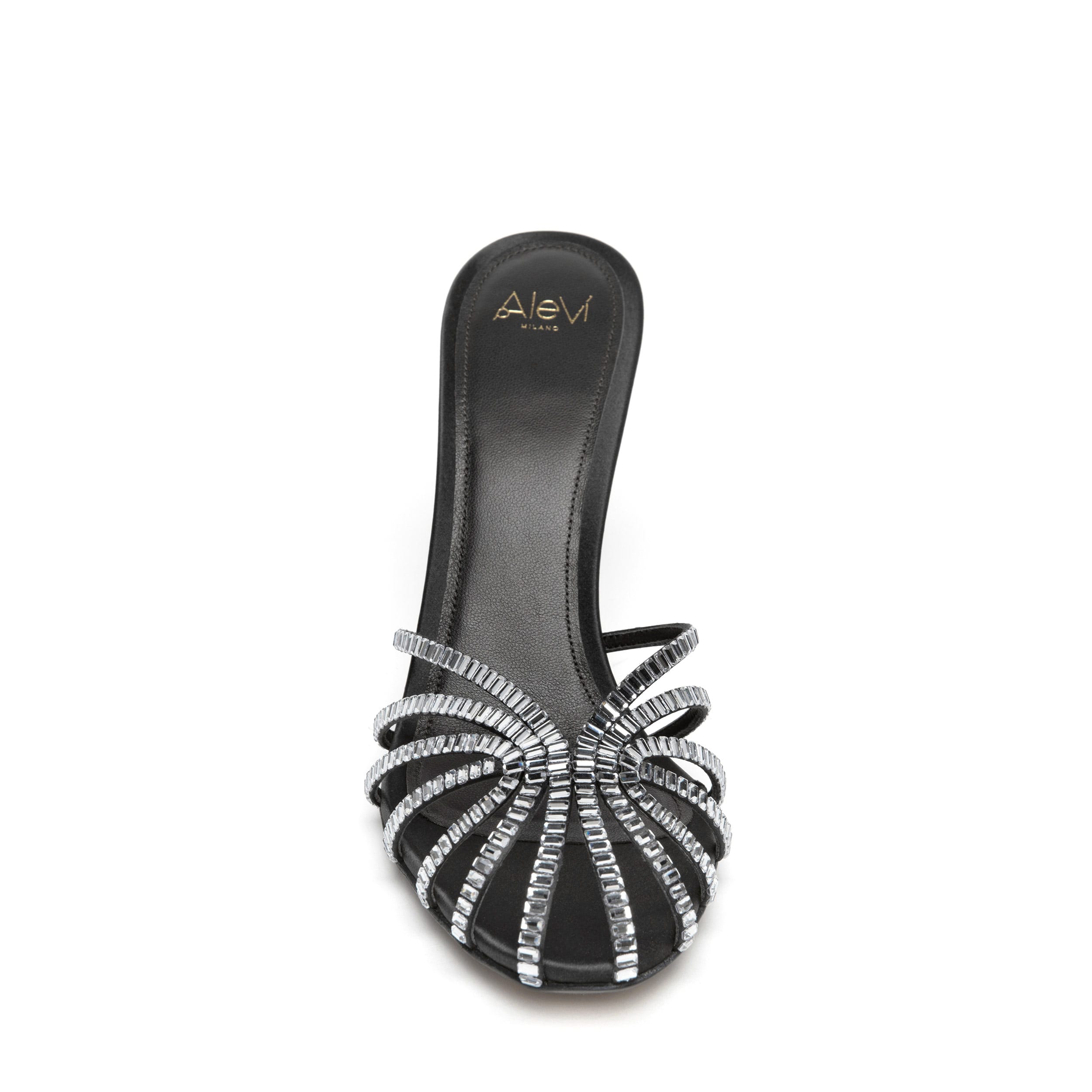 Aleví Emily Xtal 9,5cm Satin Black - front