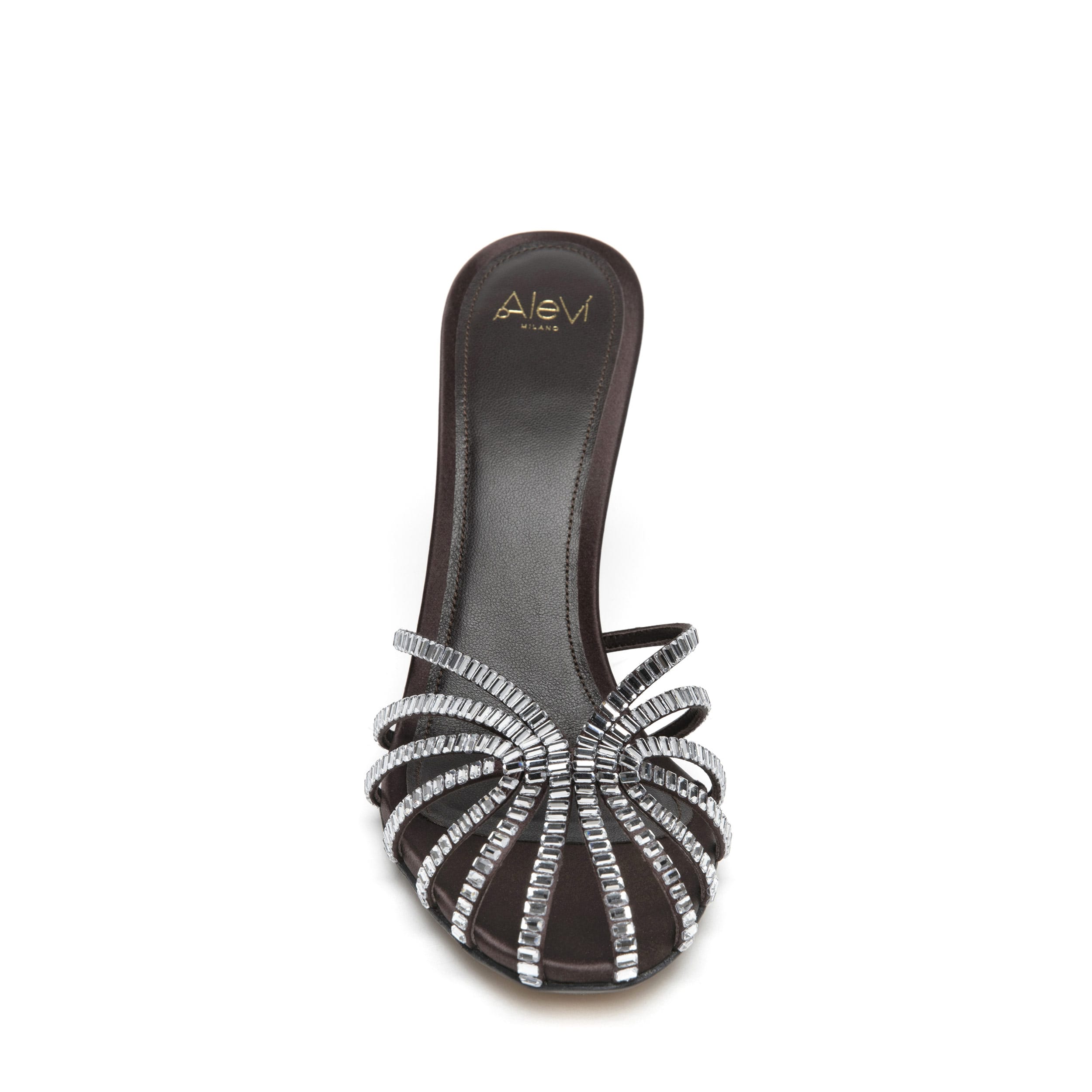 Alevì Emily Xtal 9,5cm Satin Dark Brown - front